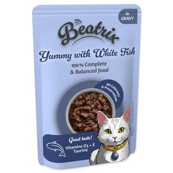 Kapsička Beatrix Adult s bielou rybou 85g
