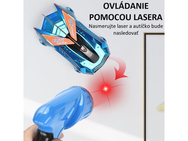 ROCK BUGGY Auto antigravitačné RC s laserom 15 cm červené