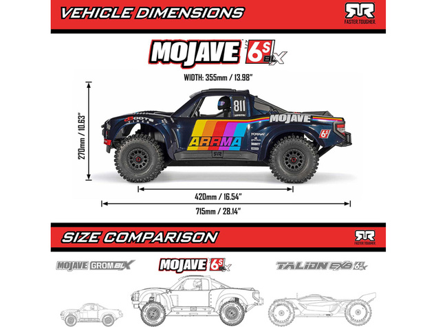 Arrma Mojave 6S BLX 1:7 4WD RTR beige