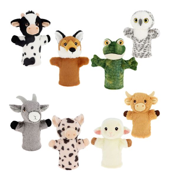 Keel Toys SE3077-7 Keeleco Eule - ökologisches Handpuppen-Plüschtier 27 cm
