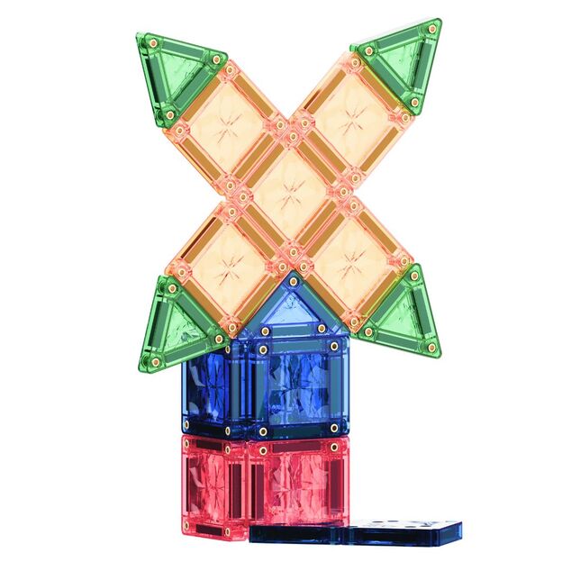 Cleverclixx Magnetická stavebnice Mini Tiles Pack Pastel – 28 ks