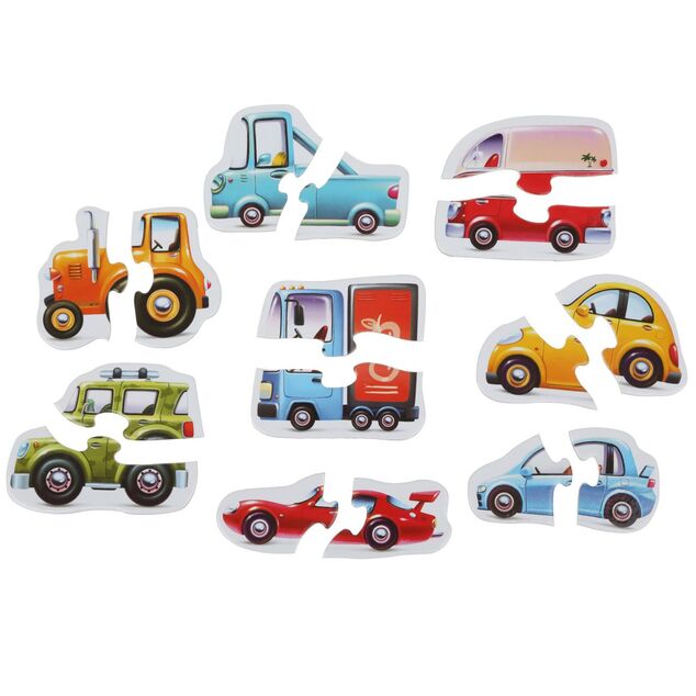 Puzzlika 15245 Közlekedési eszközök - puzzle 8 közlekedési eszköz - 16 darab