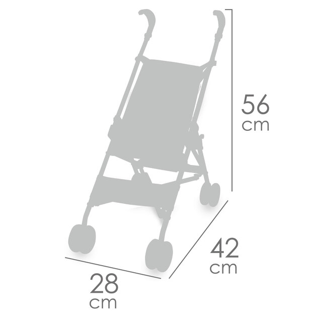 DeCuevas 90070 Passeggino pieghevole per bambole bastoni da golf Honey 2026 – 56 cm