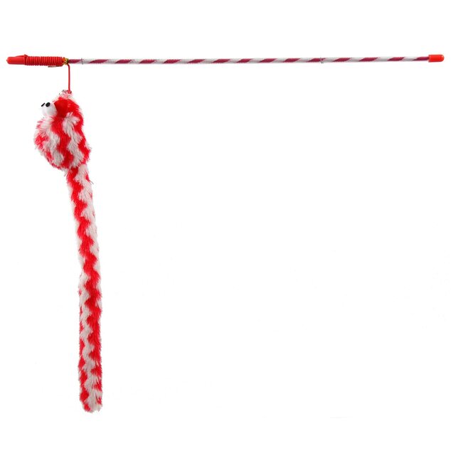 Hračka Magic Cat palička myška bavlna s catnipom 23cm+45cm 24ks