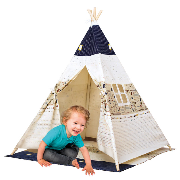 Bino Stan TeePee, beige-bleu