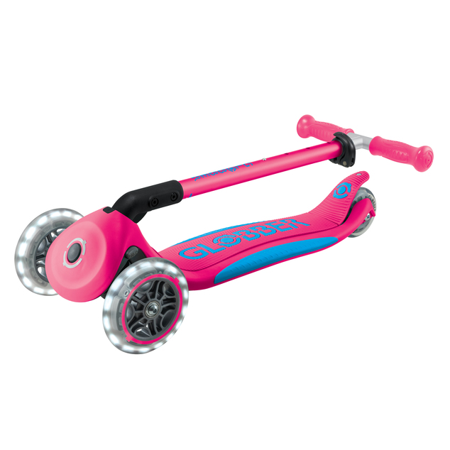 Globber detská skladacia kolobežka Elite Lights Fuchsia