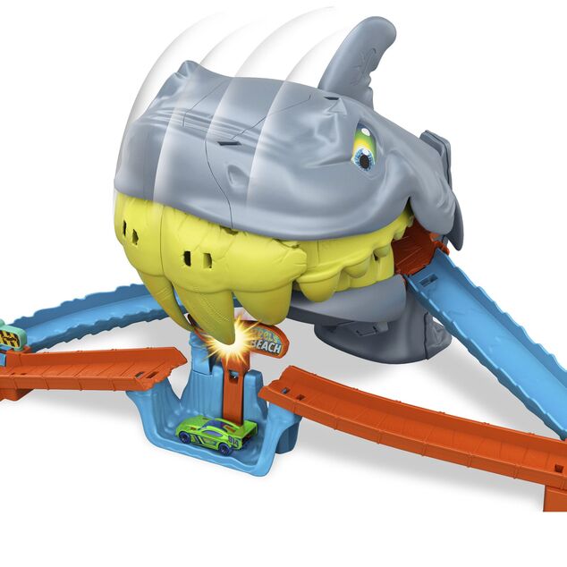 Mattel Hot Wheels Pista City Incontro con lo squalo sulla spiaggia