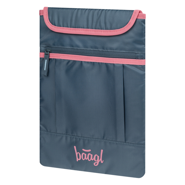 BAAGL SET 5 Core Logo rosa: Rucksack, Federmäppchen, Beutel, Gürteltasche, Laptop-Hülle GRS