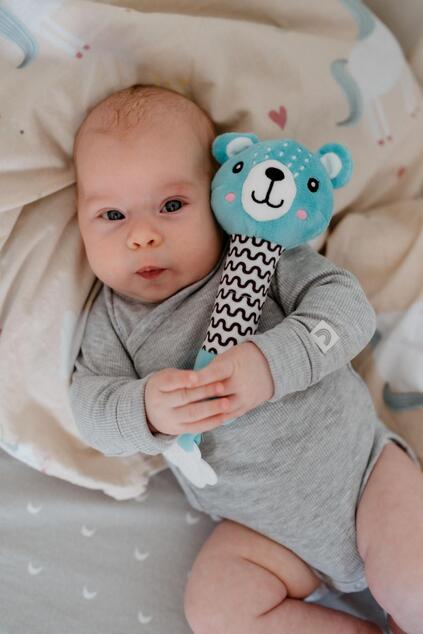 Medvedík babyted pískatko/hryzátko medveď plyš 25cm
