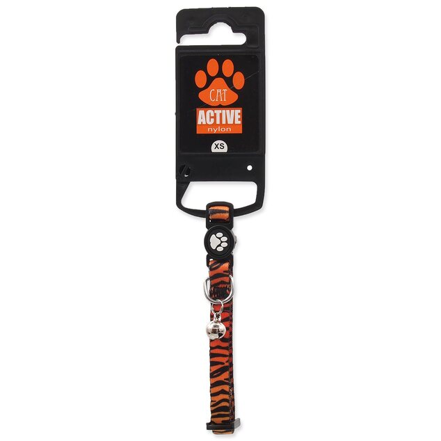 Obojok Active Cat nylon XS tiger 1x19-31cm