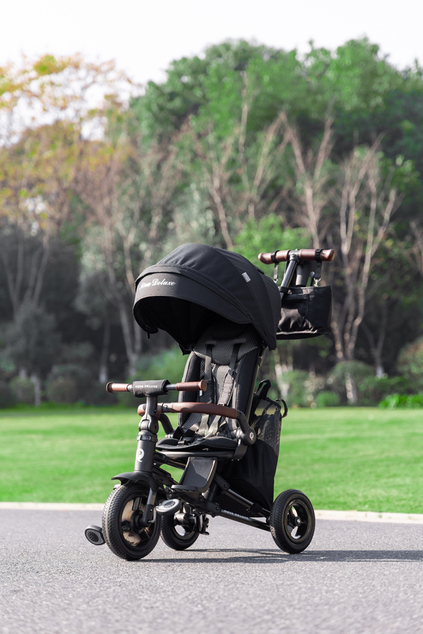 QPLAY Tříkolka Nova Deluxe 5v1 Black, 10-72 měsíců
