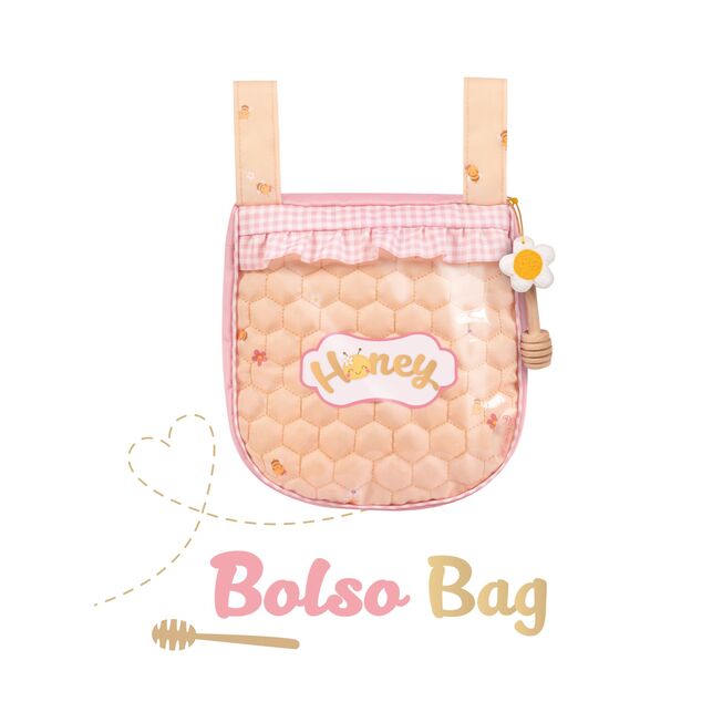 DeCuevas 80070 Passeggino pieghevole per bambole con borsa Honey 2026 – 81 cm