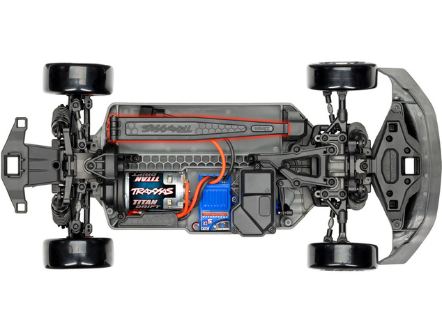 Traxxas 4-Tec Drift Ford Mustang 1:10 RTR čierny