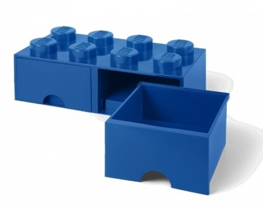 LEGO® úložný box 8 - so zásuvkami modrá 250 x 500 x 180 mm