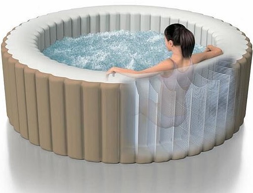 Intex 28428NP Nafukovacia vírivka Purespa Bubble Massage Olive green (pre 6 osôb)