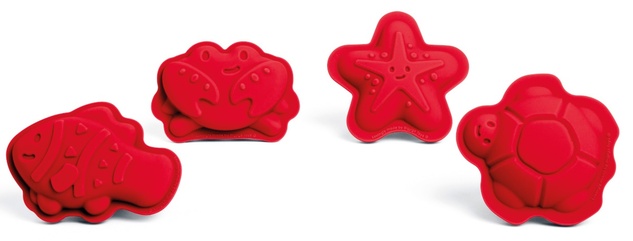 Bigjigs Toys Silikónové formičky červené Cherry
