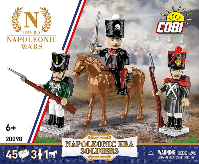 Cobi Soldados de la era napoleónica 4 figuras con accesorios, 45 k