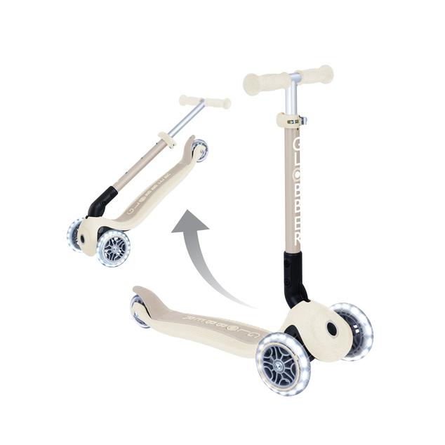 Globber kolobežka Junior Foldable lights Ecologic - Coconut