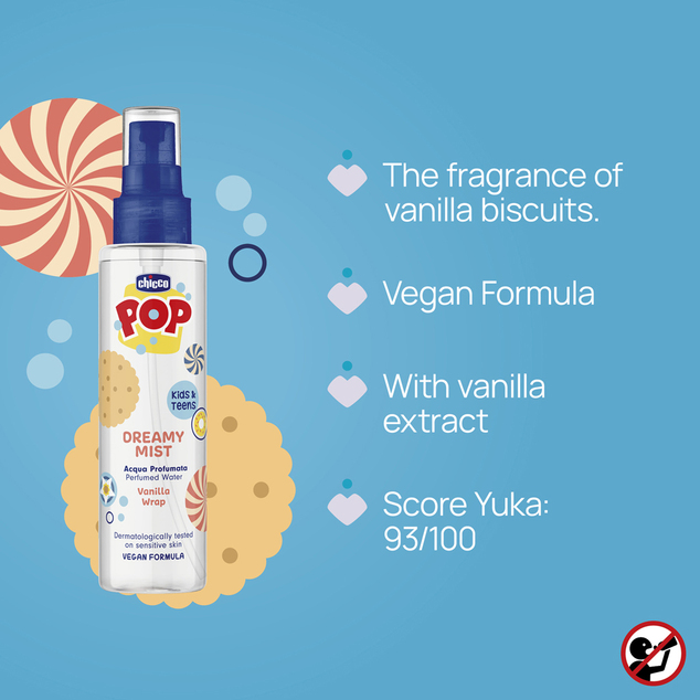 Chicco Voda parfumovaná telová Pop Vanilla wrap 150 ml