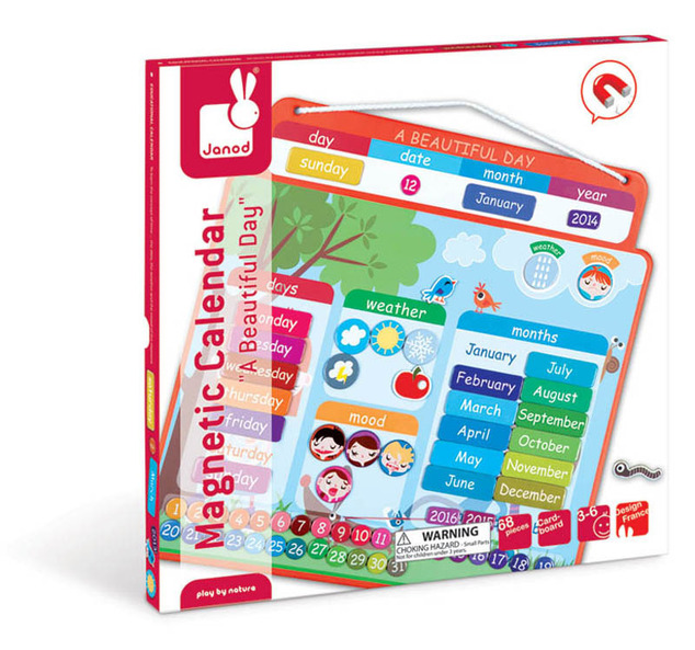 Janod Calendario magnetico e pianificatore per bambini EN