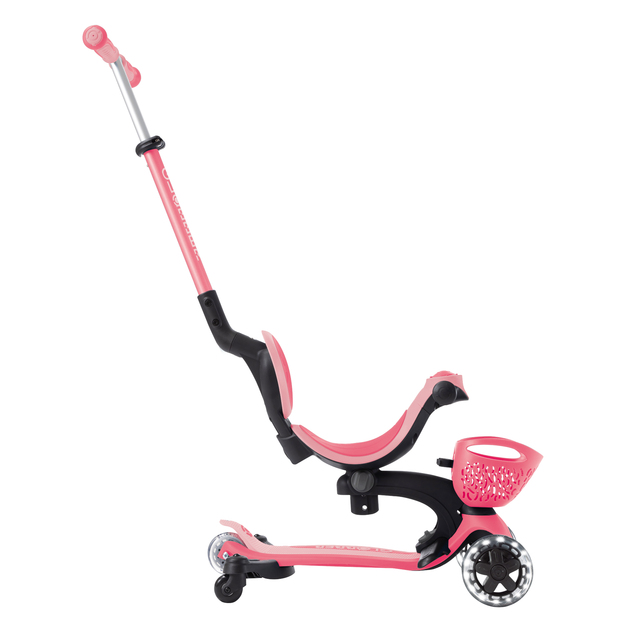 Globber kolobežka Go Up Baby lights 360 ° Coral Pink