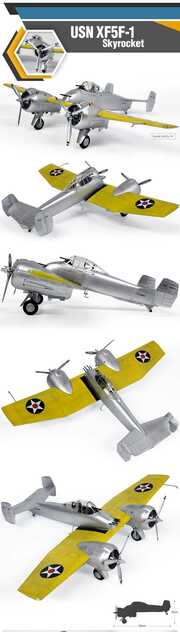 Modellkészlet repülőgép 12363 - USN XF5F-1 Skyrocket (1:48)