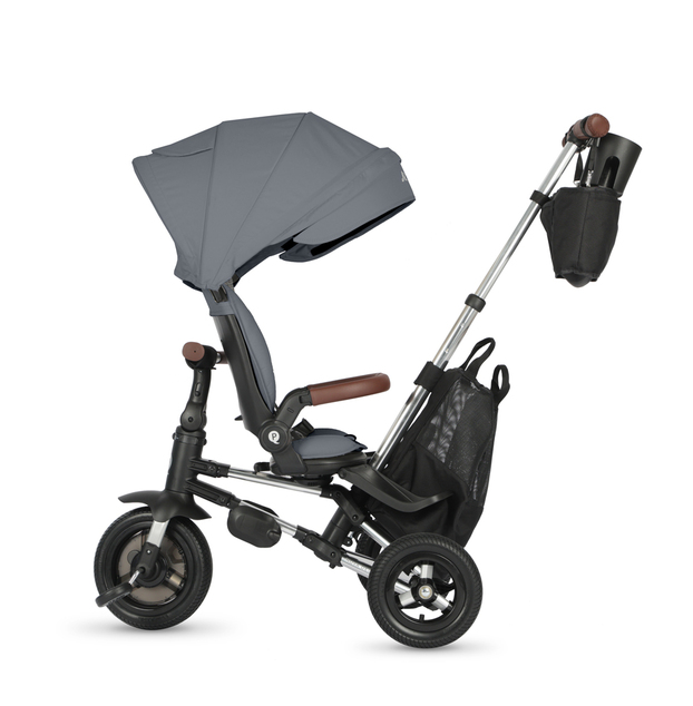 QPLAY Tříkolka Nova Deluxe 5v1 Grey, 10-72 měsíců