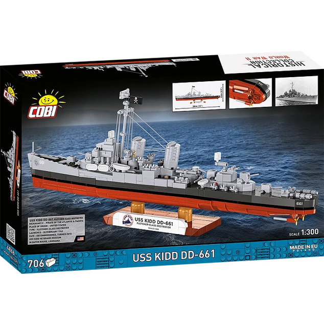 Cobi USS KIDD DD-661, 1:300, 700 k