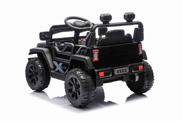 Elektrické autíčko OFFROAD NEW s pohonom zadných kolies, čierne, Lítiová batéria