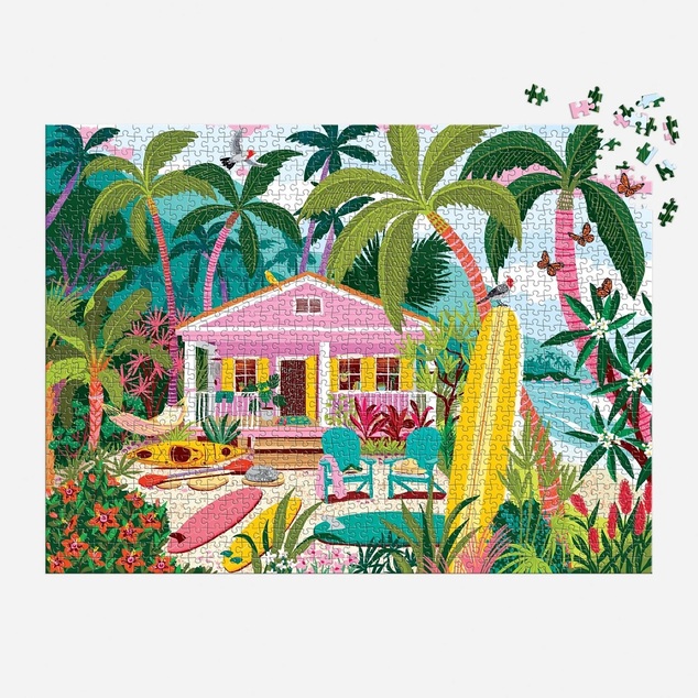 Galison Puzzle Bungalou de surf 1000 piese