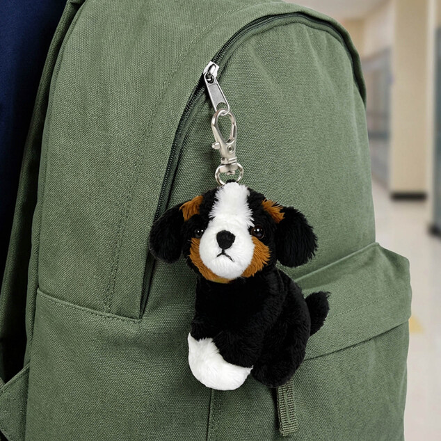 Portachiavi in peluche / ciondolo cane bovaro del bernese 9 cm ECO-FRIENDLY PLUSH WORLD