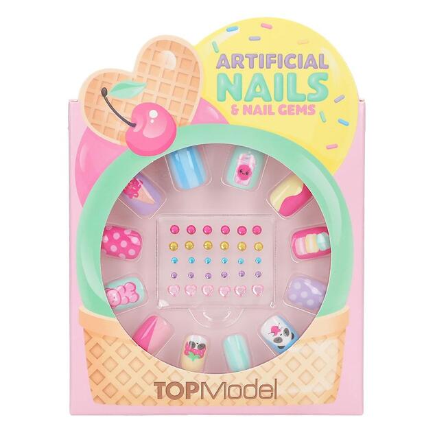 Top Model Samolepilni umetni nohti s kamenčki Beauty &amp; Me, motiv torte