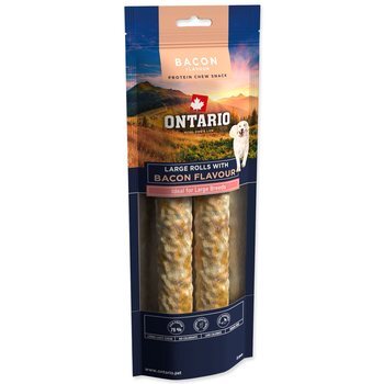 Ontario Protein csemege bacon ízű, nagy rágótekercs 2db 25,4cm