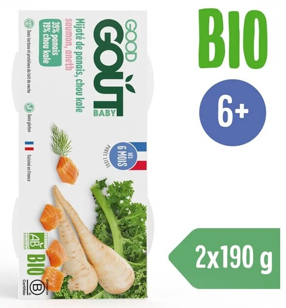 2x GOOD GOUT BIO Losos s kelom a paštrnákom 190 g