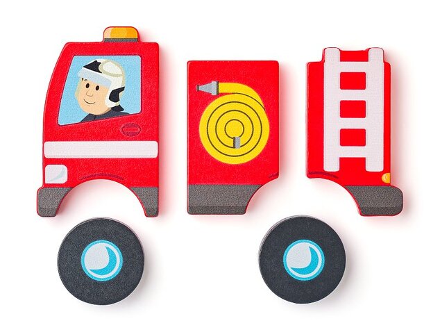 Woody Puzzle Baby - pompiere