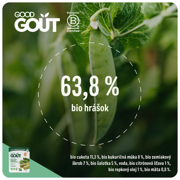 Good Gout BIO BLW Tyčinky z hrášku a cukety (120 g)