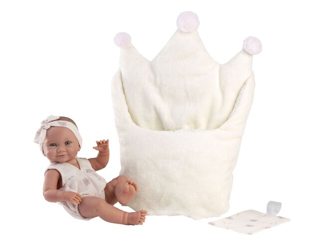 Llorens 73814 NEW BORN DIEVČATKO - realistická bábika bábätko s celovinylovým telom - 40 c