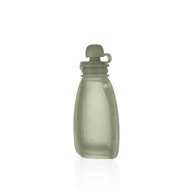 Silikónové plniteľné vrecko na detskú stravu, Transparent Green