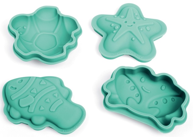 Bigjigs Toys Silikónové  formičky zelené Eggshell