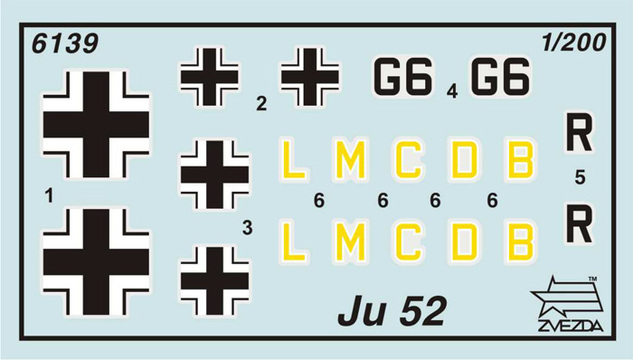 Aereo Wargames (seconda guerra mondiale) 6139 - Aereo da trasporto Junkers Ju-52 (1: 200)