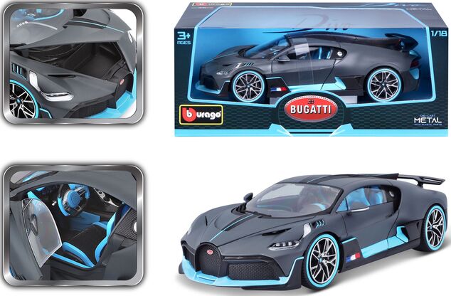 Bburago 1:18 TOP Bugatti Divo Grey