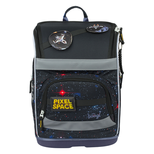 BAAGL SADA 3 Zippy Plus Pixel Space: aktovka, peračník, vrecko