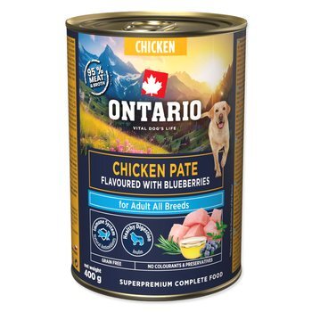 Konzerva Ontario Adult kuracie paté s príchuťou čučoriedok 400g