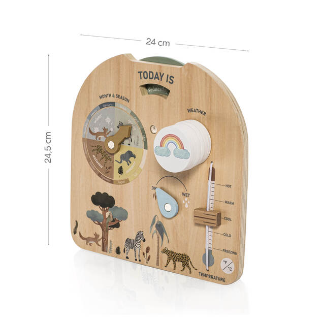 Drevená doska Montessori Počasie