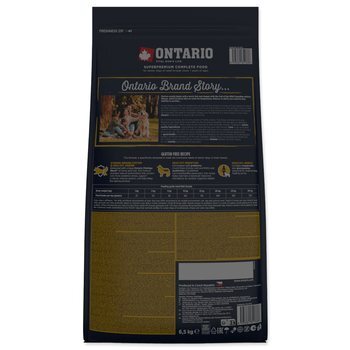 Krmivo Ontario Senior Mini Fish &amp; Brown Rice 6,5kg