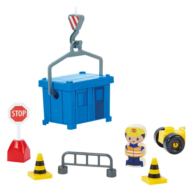 Ecoiffier Abrick - Cantiere con gru e 3 veicoli