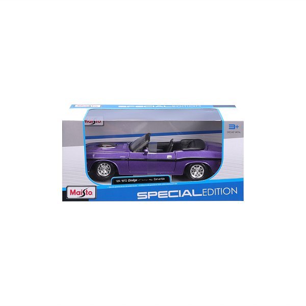 Maisto - 1970 Dodge Challenger R/T Convertible, metal fialový, 1:24