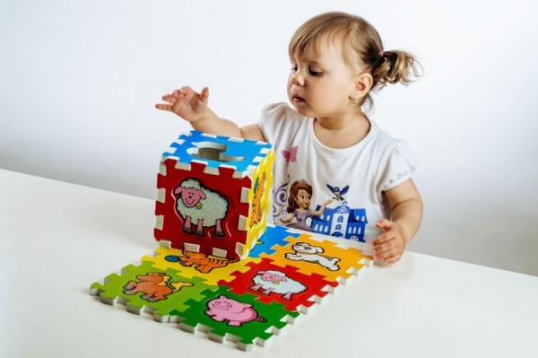 Penové puzzle Moje prvé zvieratká 15x15x1,2cm 6ks MPZ