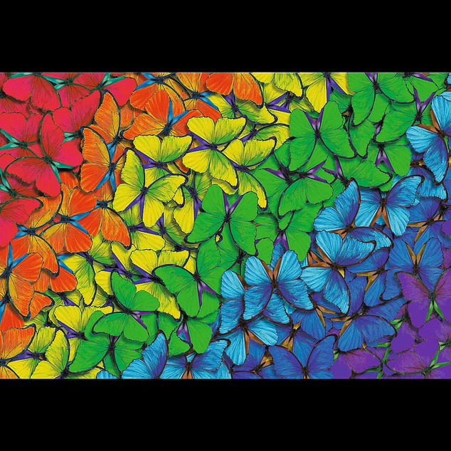 Trefl Holzpuzzle 501 - Regenbogen-Schmetterlinge