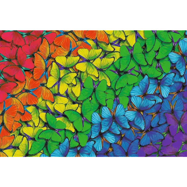 Trefl Drevené puzzle 501 - Dúhové motýle